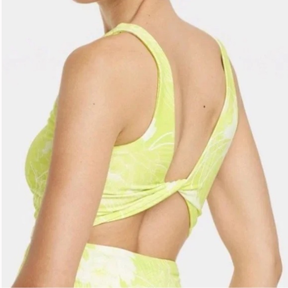 Joy Lab Sports Bra Twist Back-Fresh Floral - Picture 2 of 5
